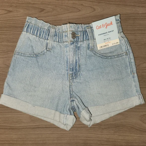 Cat & Jack Light Wash Denim Shorts - Light Blue - Picture 1 of 3
